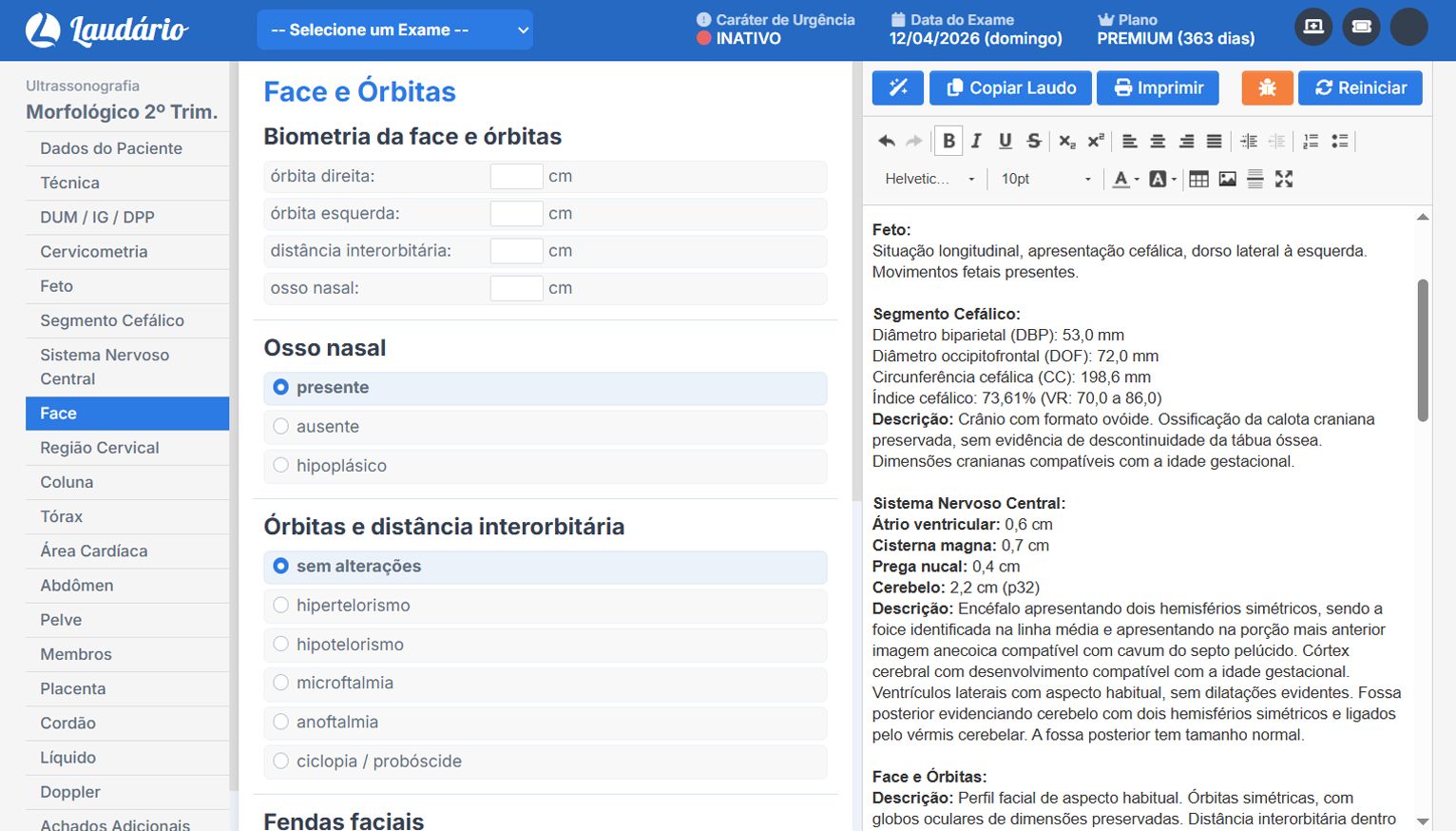 Morfológico de 2º trimestre com mais de 140 alterações morfológicas